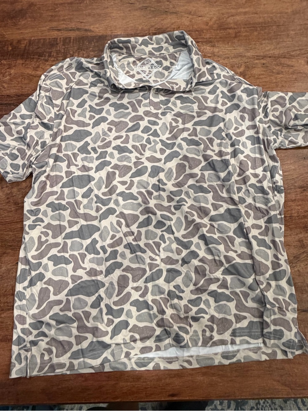 Burlebo Short-Sleeve Performance Polo - Gray Camo